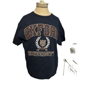Oxford University T Shirt Navy Blue Size M